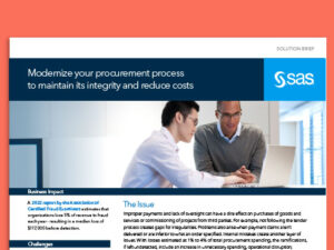 Modernize Your Procurement Process to Maintain Its Integrity and Reduce Costs